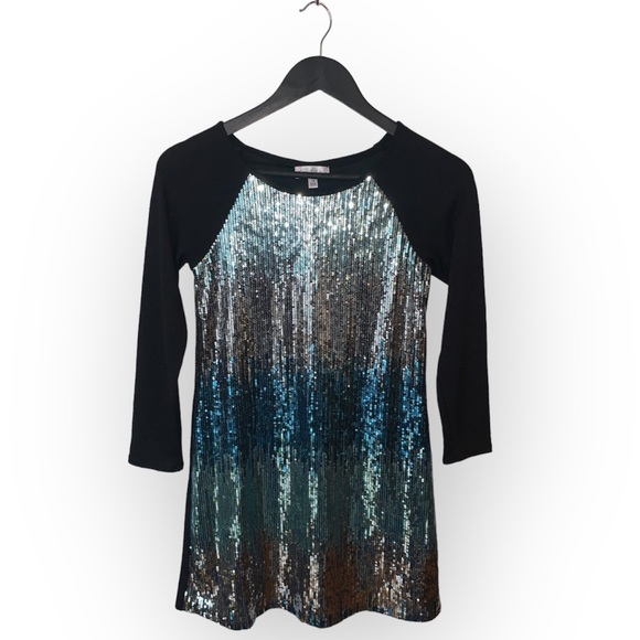 Emerald Sundae Sequence Girls Dress - Picture 3 of 4